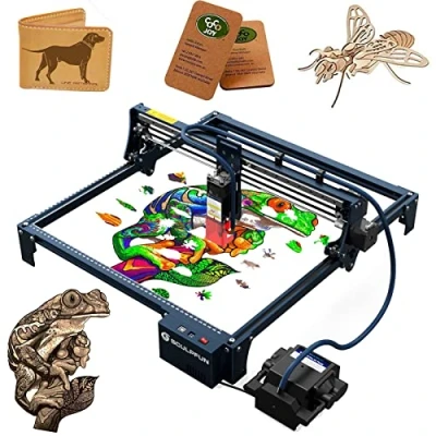 Imagen de SCULPFUN S30 Grabadora Laser, Actualizar S9, Cortadora Laser con Auto air assist 30 L/min, para Madera, Metal y Acrílico, Láser, Area de trabajo 410 x 400 mm