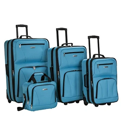 Imagen de Rockland Luggage Journey Softside Juego Vertical, Turquoise, Talla única, de Equipaje 4 Piezas