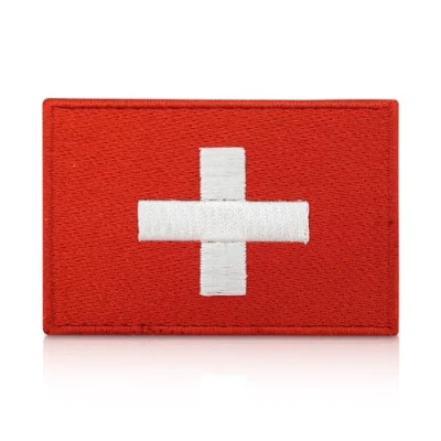 Imagen de Finally Home parche con cierre adherente bandera de Suiza 7,6 x 5,0 cm la Suiza, parches Suisse, para mochileros Outdoor