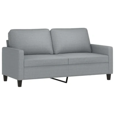 Imagen de vidaXL sofá de 2 plazas Tela Gris Claro 140 cm, sofá, tapizado, Personas, sofás, salón, Dos
