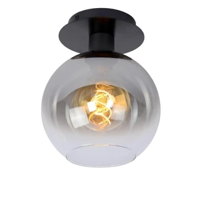 Imagen de Lucide Plafón Marius, vidrio, negro, 1 luz