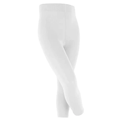 Imagen de FALKE Cotton Touch K LE algodón unicolor 1 pieza, Leggings Unisex niños, Blanco (White 2000), 110 116