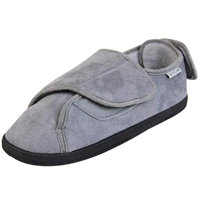 Imagen de Dunlop Pantuflas con forro de piel suave para hombre, gris, 39 EU