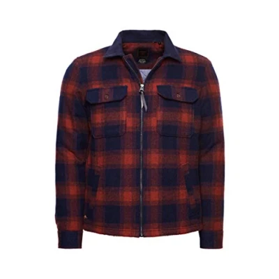 Imagen de Superdry A1 Casual Jacket Chaqueta, Rust Ombre Check, S para Hombre