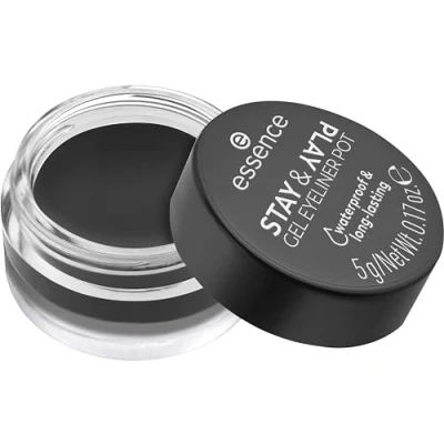 Imagen de Essence Cosmetics Delineador De Ojos En Gel Stay &amp; Play, Larga Duración, Gran Pigmentación, No Se Mueve, Color Intenso, Mate, 5 g