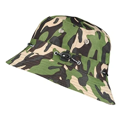 Imagen de TOUTACOO, Sombrero para el Verano, Gorro Hombre y Mujer, Ajustable (Camuflaje Verde/Negro)