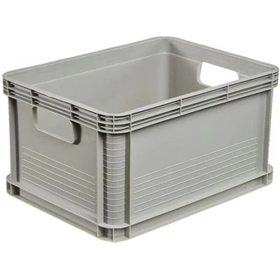 Imagen de Caja para almacenamiento con asas (plástico, 20 l), color gris