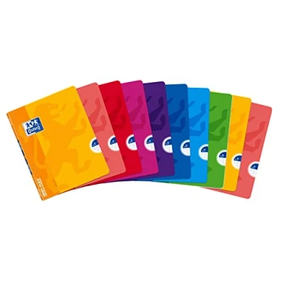 Imagen de Oxford, Libretas A5+ Tapa Plástico Openflex, Pack de 10 Unidades, 48 Hojas con Cuadrícula 4x4, Write&amp;Erase, Colores Surtidos
