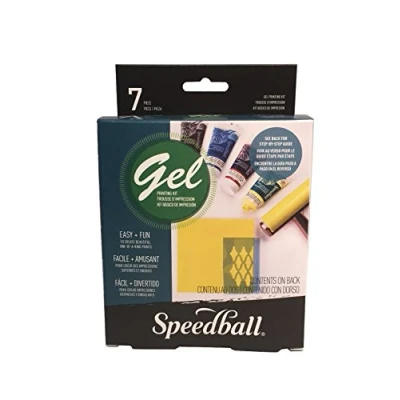 Imagen de Speedball Gel Printing Kit impresión, acrílico, Colores Variados