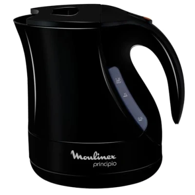 Imagen de Hervidor de agua Moulinex Principio BY 1078, 2200 W, Capacidad 1.2 L, Indicador agua, Apagado Automático, Base giratoria, Negro