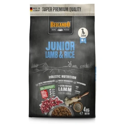 Imagen de Belcando Junior Lamb &amp; Rice [4 kg] Comida para Perros Alimento seco jóvenes Completo a Partir de 4 Meses Edad