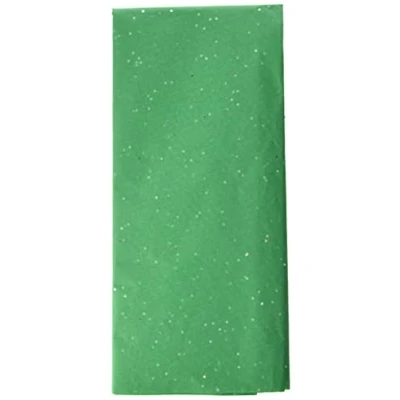Imagen de SatinWrap Papel de regalo seda lujo, color verde esmeralda, 5 hojas
