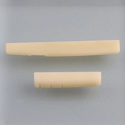 Imagen de LYWSMSK Juego de tuercas y sillín guitarra acústica sin blanquear compatible con YMH FG 43 mm/75 mm