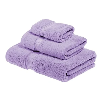 Imagen de Superior Juego de Toallas algodón 900 g/m2, Color Morado, 3 Piezas