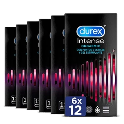 Imagen de Durex Preservativos Intense con Puntos y Estrías gel estimulante 6x12 condones