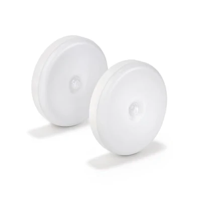 Imagen de EGLO LED luz nocturna Cascia, set de 2, con detector movimiento y sensor crepuscular, luces nocturnas plástico recargables en blanco, IP40