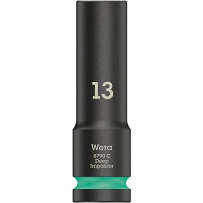 Imagen de Wera 05004830001 8790 C Impaktor Deep Llave de vaso con arrastre 1/2&quot;, Turquesa/Negro, 13.0 x 83.0 mm