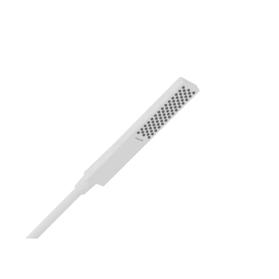 Imagen de hansgrohe Pulsify E ducha de mano ahorro agua 9 l/min (EcoSmart), alcachofa con1 tipo chorro, cabezal rectangular (100 x 25 mm), con sistema antical, blanco mate, 24320700