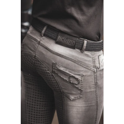 Imagen de Harry&#039;s Horse Pantalones de montar para hombre Liciano Denim Full Grip H48 Negro