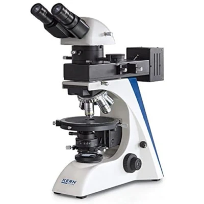 Imagen de Microscopio polarizador [Kern OPO 185] La polarización para usuarios flexibles y profesionales, sistema óptico: Infinity, tubo: binocular, iluminación: 12 V/100 W halógeno (luz) +