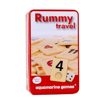 Imagen de Aquamarine Games DO003 Rummy de Viaje 4 Jugadores, a partir 7 años.