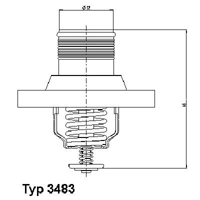 Imagen de WAHLER 3483.89D Termostato, refrigerante 89 con junta PEUGEOT: 407 Berlina, 206 Hatchback, 307 CITROËN: Xsara Picasso, C5 3