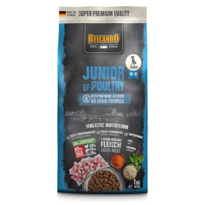 Imagen de Belcando Junior GF Poultry [1 kg] Alimento sin Cereales para Perros jóvenes seco Completo a Partir de 4 Meses Edad
