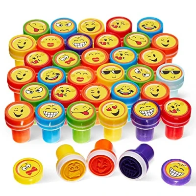Imagen de THE TWIDDLERS 36 Sellos Emoji para Niños Regalos, Piñatas y Bolsas Fiesta