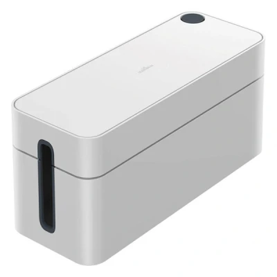 Imagen de Durable 503010 Caja para regleta de enchufe y cables Cavoline Box L (para regletas 5 vías, con patas goma, 406 x 139 156 mm (ancho alto fondo)) gris claro