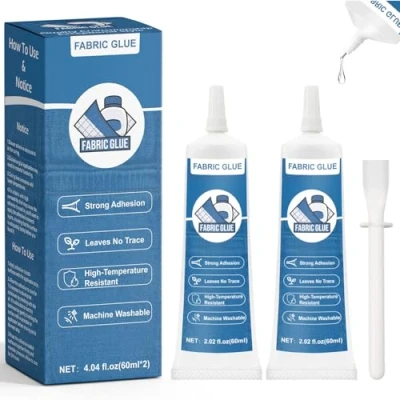 Imagen de WAN2TLK pegamento textil extrafuerte 120ml, para tela permanente transparente lavable, telas y tejidos todas las telas, insignias, reparación de muñecas