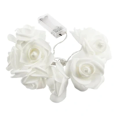 Imagen de Ideen mit Herz Cadena de luces LED rosas 10 blanco cálido con función temporizador (6 horas encendidas 18 apagadas) (blanco)