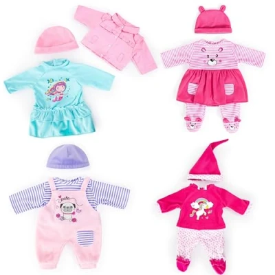 Imagen de Bayer Design 84600AQ Ropa para muñecas bebé 40 46 cm, Vestido, Varias Piezas, Accesorios muñecos