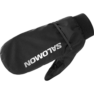 Imagen de Salomon Bonatti Waterproof Guantes Impermeables Unisex, Protección, Transpirabilidad, Detalles reflectantes, Deep Black, Reflective Charcoal, M/L