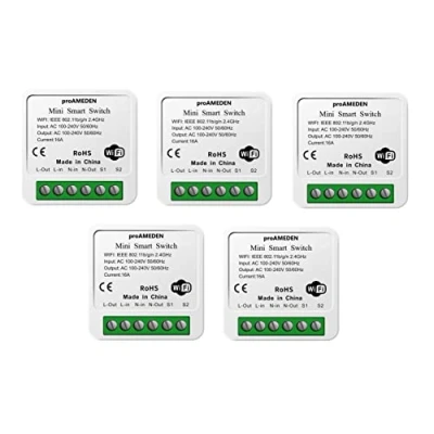 Imagen de proAMEDEN Interruptor inteligente wifi 16A, MINI Smart switch wifi, Módulo interruptor, app Tuya/SmartLife, Compatible con Alexa, Google Home (5)