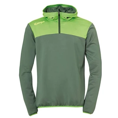Imagen de Kempa Emotion 2.0 Quarter Zip Hoody Sudadera, Hombre, Dragon Green/Hope Green, 128