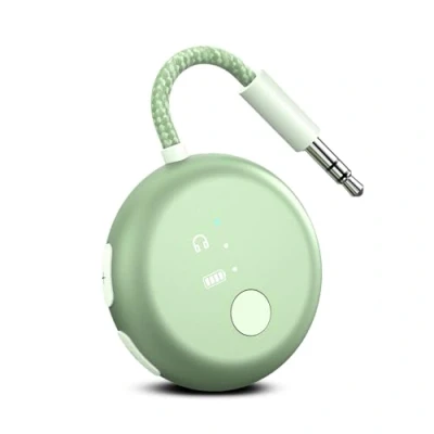 Imagen de Avantree SoundJet R1 Adaptador Bluetooth Avión para Auriculares &amp; AirPods Viajes en, aptX Adaptive, Batería de 20h, Transmisor Audio Inalámbrico con Chip Qualcomm Verde