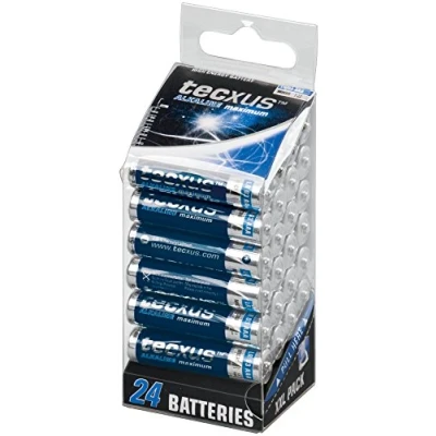 Imagen de Tecxus LR 03 AAA 24 (Micro) Single Use Battery Alcalino Pilas (Single Battery, AAA, Alcalino, 1,5 V, Pieza(s), Azul, Gris)