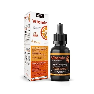 Imagen de Serum Vitamina C con Acido Hialurónico y Niacinamida, Reduce las Manchas e Ilumina la Piel. Hidratante vegano 30 ml Vit Cosmetics