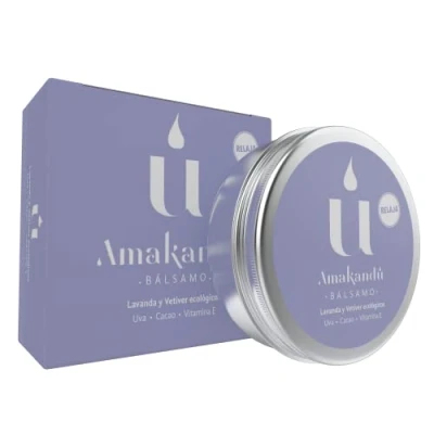 Imagen de Bálsamo de lavanda Balsamo estres y ansiedad relajante para dormir Ecológico Mejora el sueño vetiver vegano Aromaterapia Amakandu
