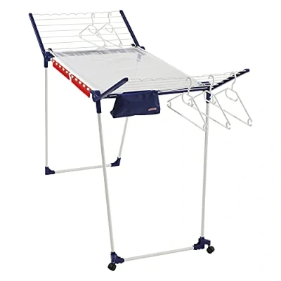 Imagen de Leifheit Pegasus 200 Gullwing Tendedero para Secado, Color Blanco y Azul