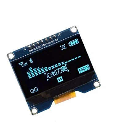 Imagen de Fasizi 1.54 Pulgadas OLED Módulo De Pantalla 128x64 SPI IIC Interfaz Tablero 3.3 5V UART Fuente Azul