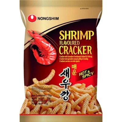 Imagen de Nong Shim Cracker Con Sabor A Gambas, Picante 75 g