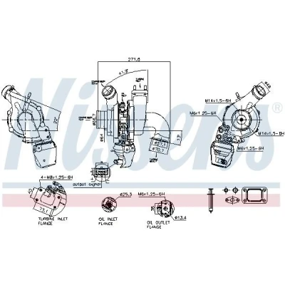 Imagen de NISSENS 93847 Turbocompresor FIAT: Ducato III Furgón, Bus, Camión de plataforma / Chasis