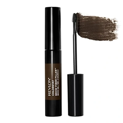 Imagen de Revlon ColorStay Relleno de fibra para cejas, gel impermeable y voluminizante, color marrón oscuro 305