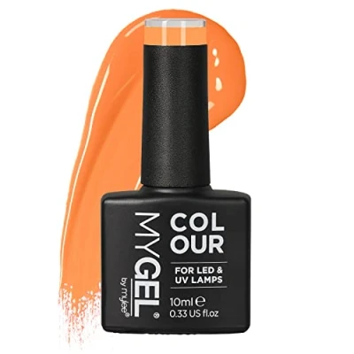 Imagen de MYLEE Esmalte de Uñas en Gel Semipermanente 10 ml [Tangerine Sorbet ] UV/LED Nail Art Manicure Pedicure para Uso Profesional y Doméstico Larga Duración Fácil Aplicar