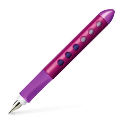 Imagen de Faber Castell 149848 Scribolino Pluma estilográfica infantil (para zurdos, punta tamaño L), color rosa