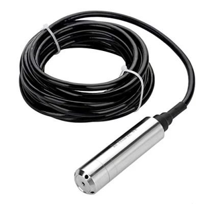 Imagen de Fafeicy Sensor de nivel líquido, DC24V 4 20mA líquido tipo Throw In acero inoxidable 316, para detectar profundidad rango 0 5 m, con diseño anti obstrucción