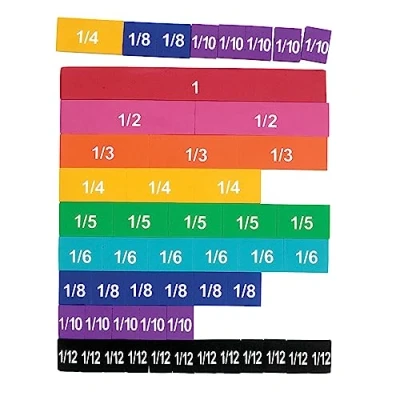 Imagen de Learning Resources Piezas fraccionarias magnéticas de Espuma Blanda Rainbow Fraction, aprender fracciones, niños matemáticas, escuela primaria, útiles escolares para primaria