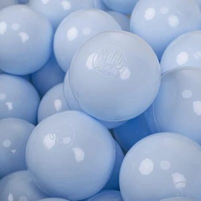 Imagen de KiddyMoon 50 ∅ 7Cm Bolas Colores De Plástico para Piscina Niños, Azul Pastel