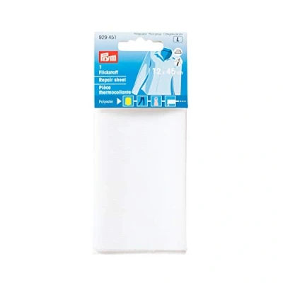 Imagen de Prym 929455 1 Hoja de reparación termoadhesiva 12 x 45 cm, Color Crudo, Poliéster, cm